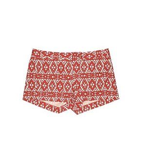 J Crew Stretch City Fit Printed Shorts Red White 8